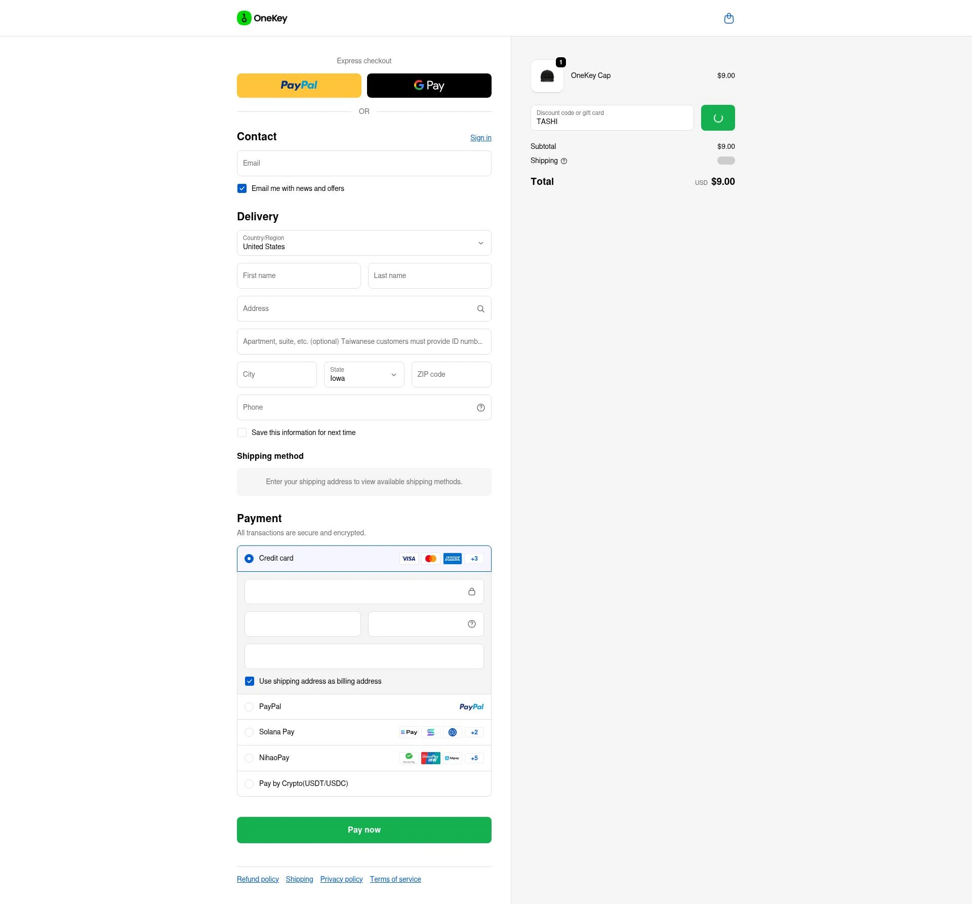 OneKey checkout page showing OneKey promo code box | Screenshot taken by SimplyCodes community member on Feb 10, 2026