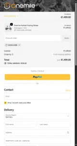Onemilebb coupon verification screenshot