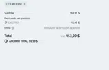 CWOFF50 coupon verification screenshot