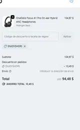 ENJOYSHOPJ coupon verification screenshot