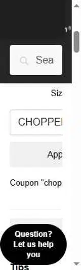 CHOPPER10 coupon verification screenshot