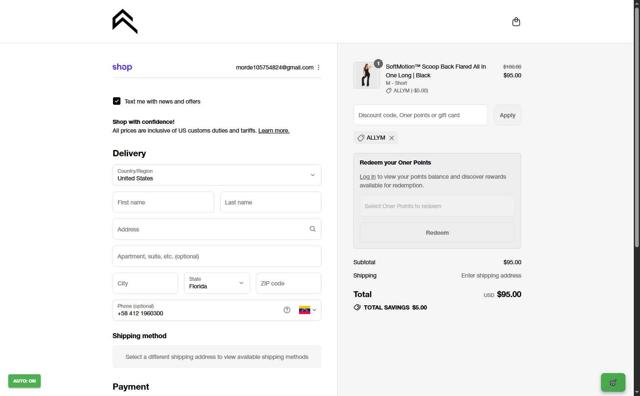 Oner Active checkout page showing Oner Active discount code box | Screenshot taken by SimplyCodes community member on Sep 13, 2025