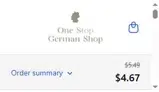 One Stop German Shop coupon verification screenshot