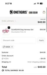 KODA coupon verification screenshot