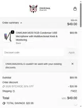 Onikuma2003lg coupon verification screenshot