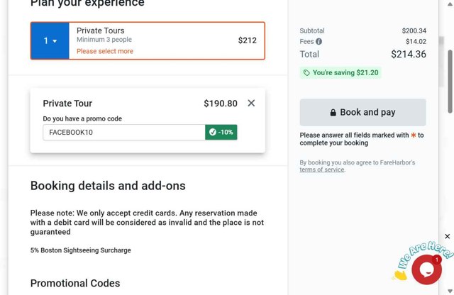 On Location Tours checkout page showing On Location Tours promo code box | Screenshot taken by SimplyCodes community member on Sep 4, 2025