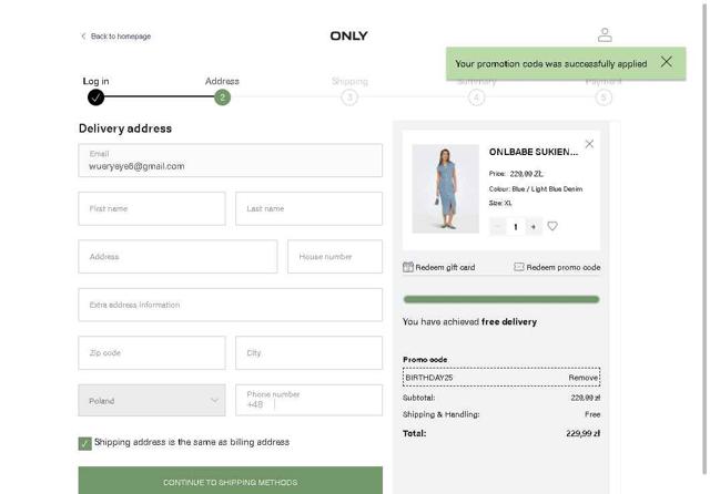 ONLY checkout page showing ONLY promo code box | Screenshot taken by SimplyCodes community member on Aug 20, 2025