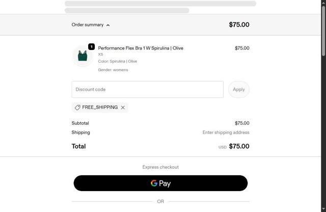 On Running checkout page showing On Running promo code box | Screenshot taken by SimplyCodes community member on Oct 3, 2025