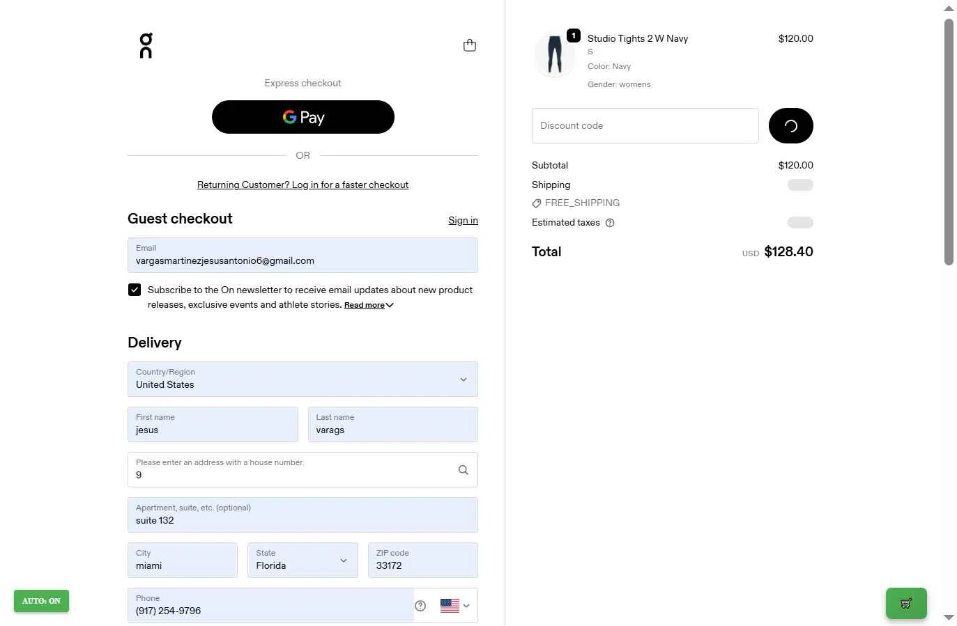 On Running checkout page showing On Running promo code box | Screenshot taken by SimplyCodes community member on Jan 17, 2026