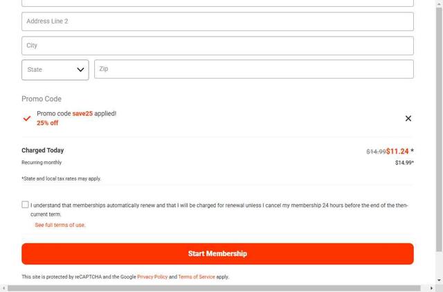 onX checkout page showing onX promo code box | Screenshot taken by SimplyCodes community member on Sep 9, 2025