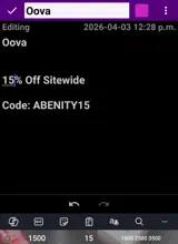 ABENITY15 coupon verification screenshot
