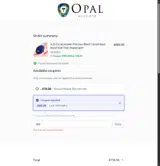 Opal Auctions coupon verification screenshot