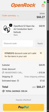 fitness15 coupon verification screenshot