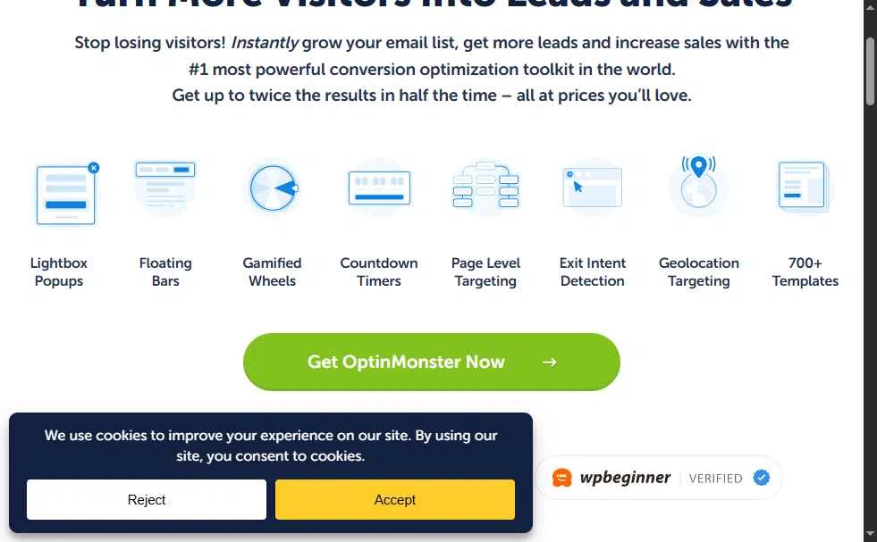OptinMonster checkout page showing OptinMonster coupon code box | Screenshot taken by SimplyCodes community member on Jan 11, 2026