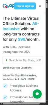 Opus Virtual Offices coupon verification screenshot
