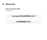 Ora Organic coupon verification screenshot