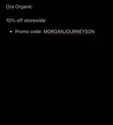 Ora Organic coupon verification screenshot