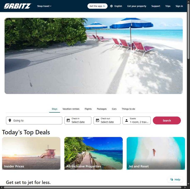 Orbitz checkout page showing Orbitz promo code box | Screenshot taken by SimplyCodes community member on May 13, 2025