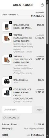 STAYCOOL coupon verification screenshot