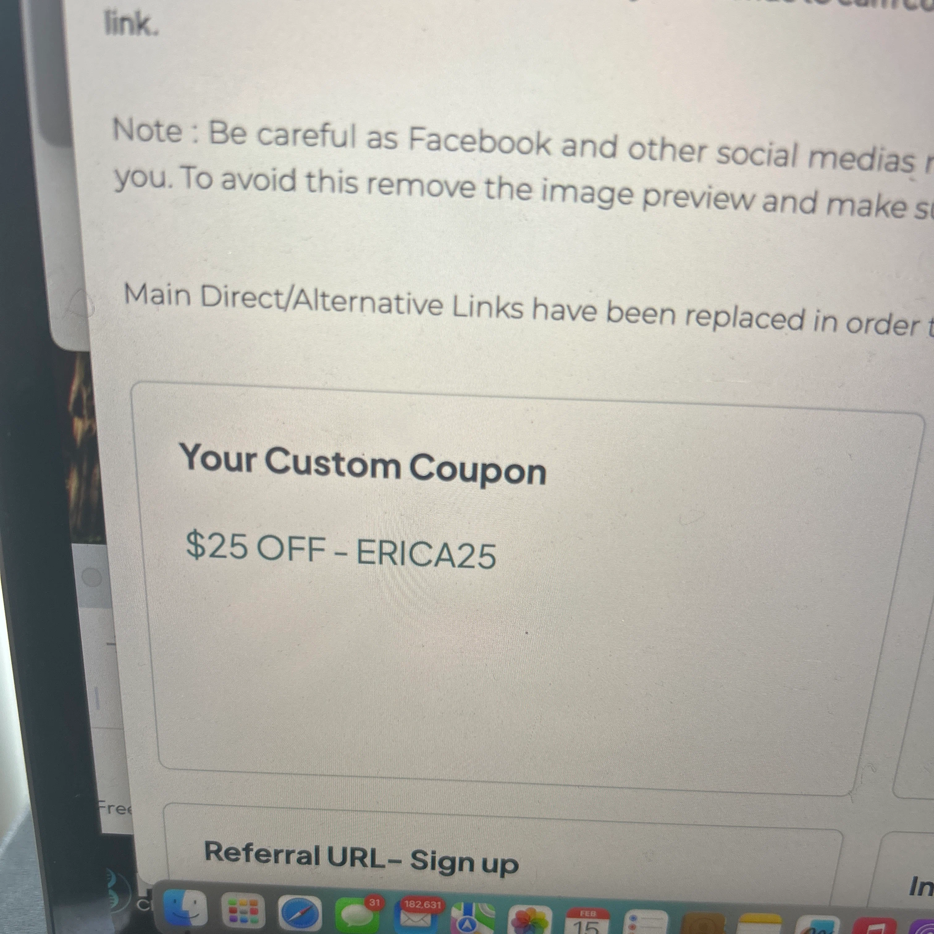 OrderlyMeds coupon code screenshot showing code ERICA25 applied at OrderlyMeds checkout page. Uploaded by SimplyCodes community member FrugalHawk8359 on Feb 15, 2026