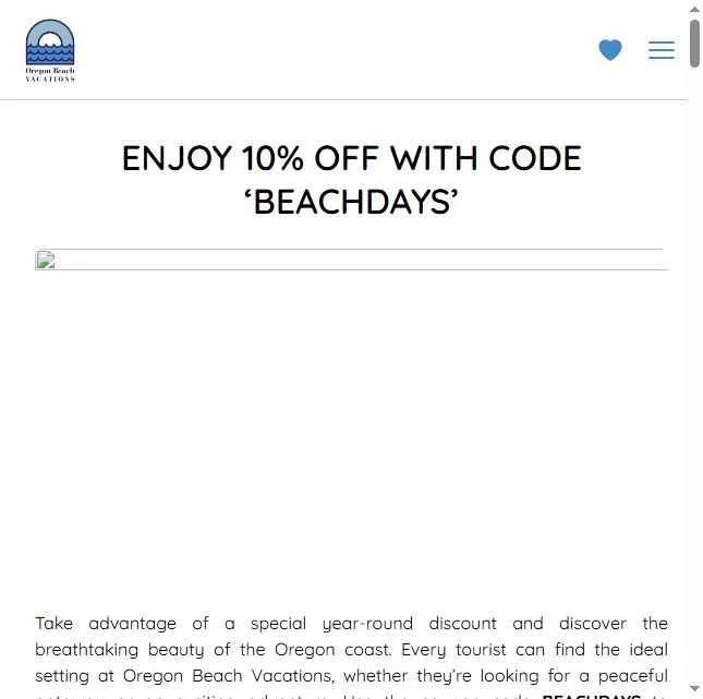 Oregon Beach Vacations checkout page showing Oregon Beach Vacations promo code box | Screenshot taken by SimplyCodes community member on Jul 31, 2025