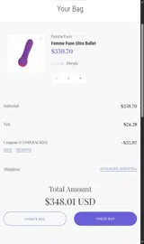 COMEBACK10 coupon verification screenshot