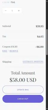 OL10 coupon verification screenshot