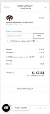 16off50 coupon verification screenshot