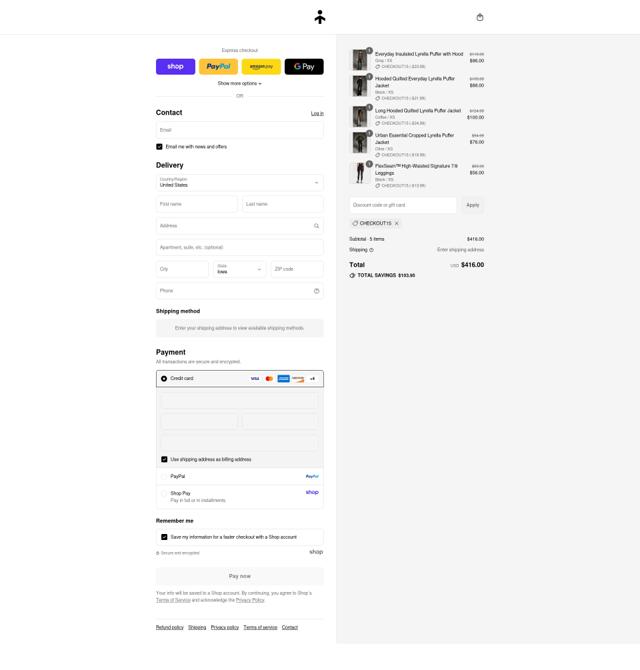 Orolay checkout page showing Orolay coupon code box | Screenshot taken by SimplyCodes community member on Sep 6, 2025