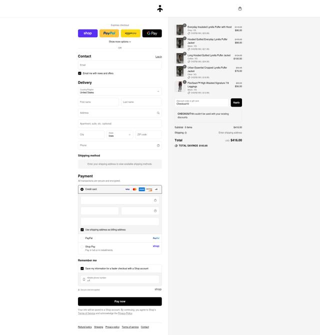 Orolay checkout page showing Orolay coupon code box | Screenshot taken by SimplyCodes community member on Sep 6, 2025