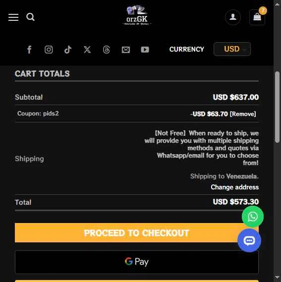 OrzGK checkout page showing OrzGK discount code box | Screenshot taken by SimplyCodes community member on Dec 12, 2025