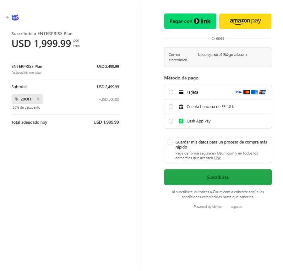 Osum.com checkout page showing Osum.com promo code box | Screenshot taken by SimplyCodes community member on Dec 11, 2025