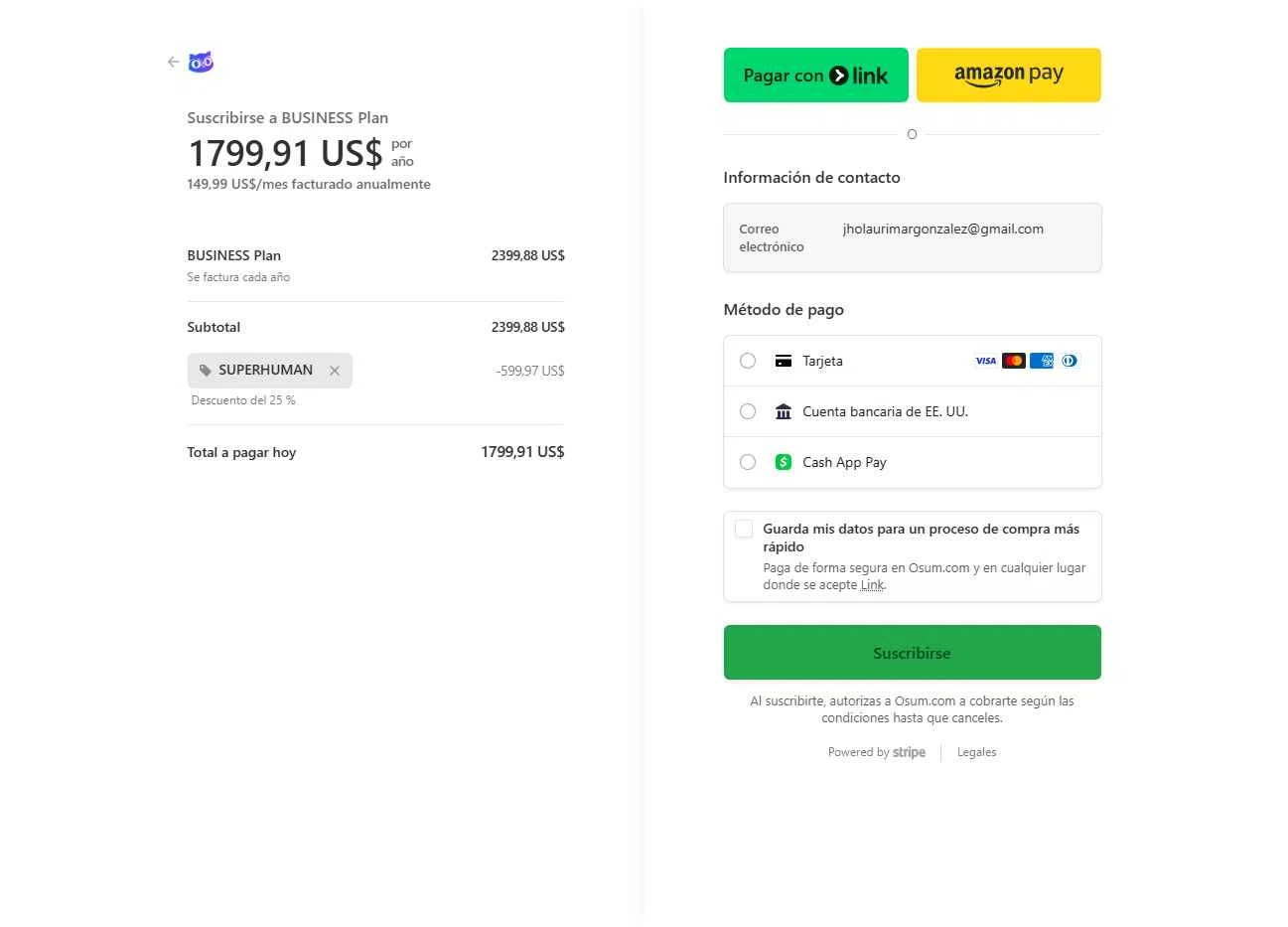 Osum.com checkout page showing Osum.com promo code box | Screenshot taken by SimplyCodes community member on Feb 4, 2026