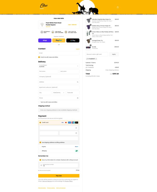 OTAA checkout page showing OTAA discount code box | Screenshot taken by SimplyCodes community member on Sep 2, 2025