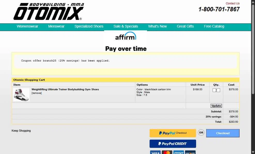 Otomix checkout page showing Otomix discount code box | Screenshot taken by SimplyCodes community member on Dec 21, 2025