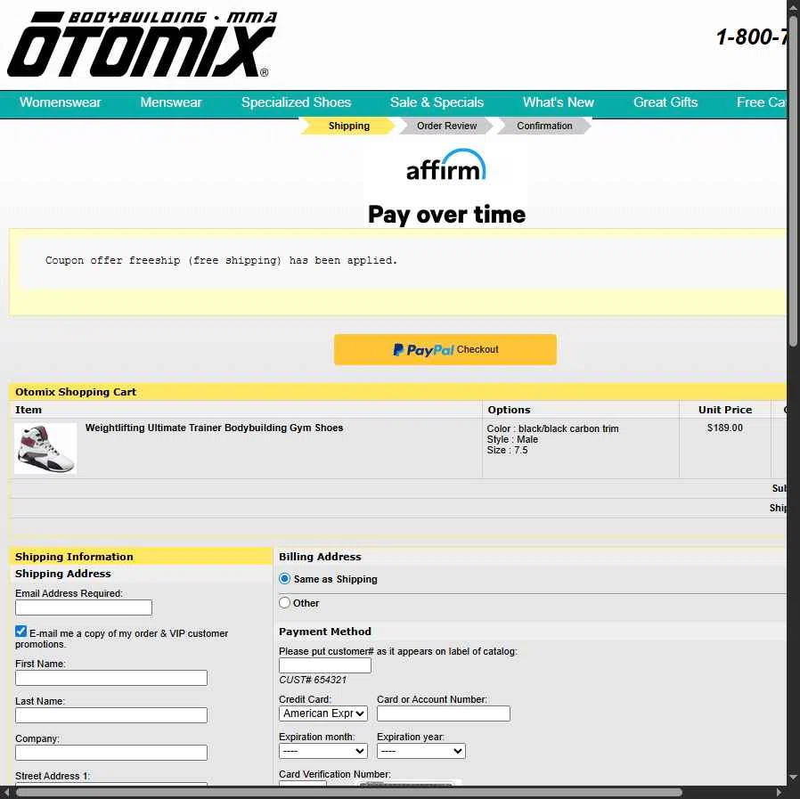 Otomix checkout page showing Otomix discount code box | Screenshot taken by SimplyCodes community member on Dec 25, 2025