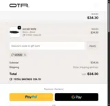OTR30 coupon verification screenshot
