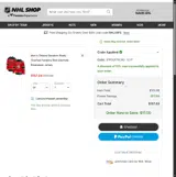 Ottawa Senators Shop coupon verification screenshot