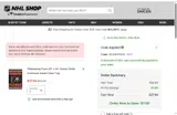 Ottawa Senators Shop coupon verification screenshot