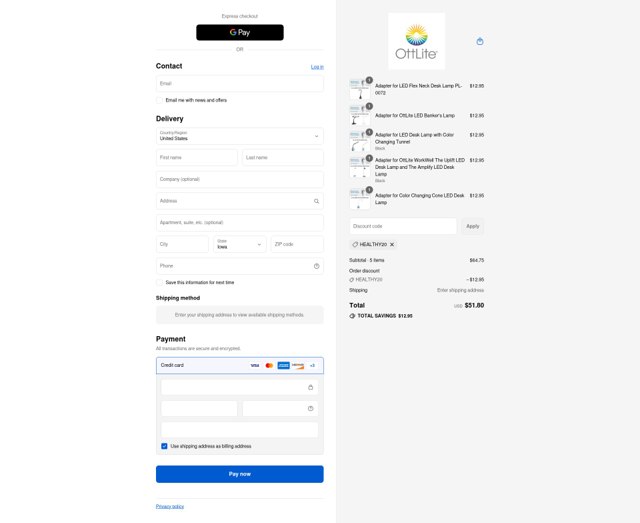 OttLite checkout page showing OttLite coupon code box | Screenshot taken by SimplyCodes community member on Sep 6, 2025