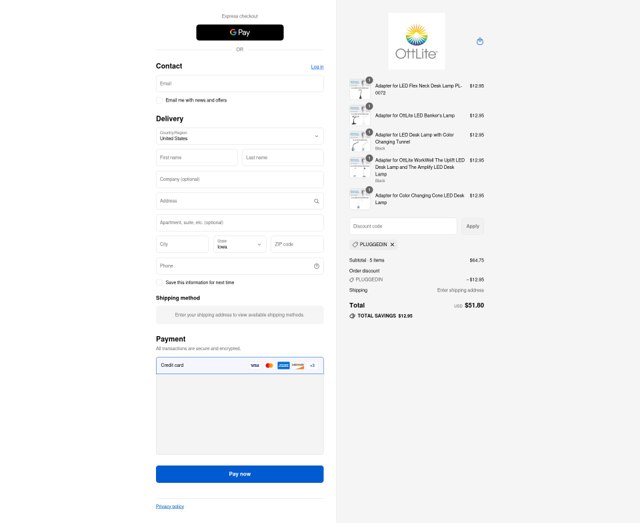 OttLite checkout page showing OttLite coupon code box | Screenshot taken by SimplyCodes community member on Sep 6, 2025