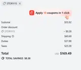 STORYI15 coupon verification screenshot