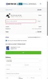Our True God coupon verification screenshot
