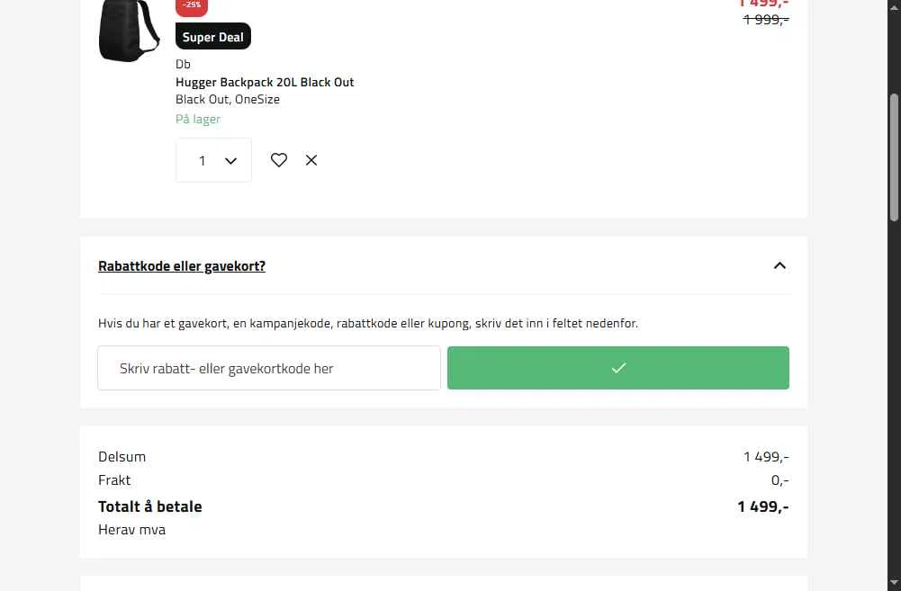 Outnorth checkout page showing Outnorth promo code box | Screenshot taken by SimplyCodes community member on Nov 27, 2025