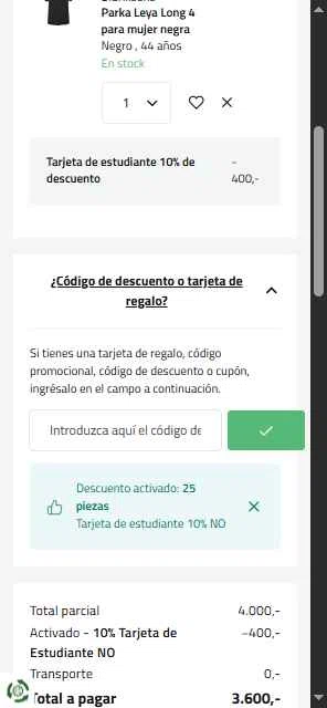 Outnorth checkout page showing Outnorth promo code box | Screenshot taken by SimplyCodes community member on Dec 29, 2025