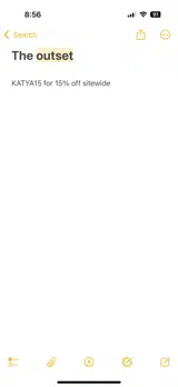 KATYA15 coupon verification screenshot