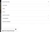 Outsite coupon verification screenshot