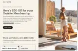 Outsite coupon verification screenshot