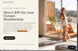 Outsite coupon verification screenshot