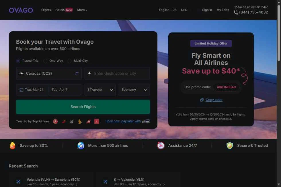 Ovago checkout page showing Ovago promo code box | Screenshot taken by SimplyCodes community member on Jan 23, 2026